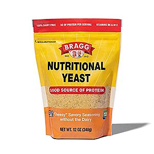 12-Oz Bragg Premium Vegan & Gluten Free Nutritional Yeast Seasoning (Original) $11.89 + Free Shipping w/ Prime or Orders $25+