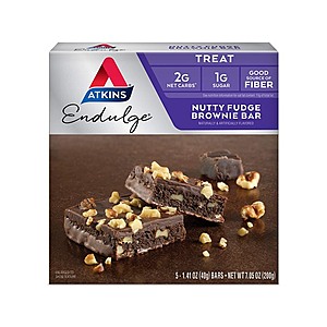 5-Count Atkins Endulge Treat Nutty Keto-Friendly Fudge Brownie Bar $2 + Free Shipping w/ Amazon Prime