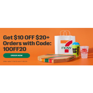 7-Eleven 7Now $10 Off on Orders $20 or More + Free Store Pickup or Free Delivery for Gold Pass Members