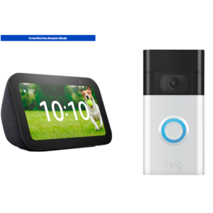 Ring Video Doorbell Camera (Satin Nickel) + 5.5" Echo Show 5 Smart Display w/ Alexa (3rd Gen, Charcoal) $65 + Free Shipping