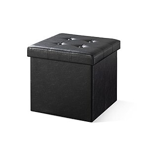 15" Otto & Ben Folding Box Chest w/ Memory Foam Seat (Tufted Faux Leather, Black) $12.52 + Free Shipping w/ Prime or on $35+
