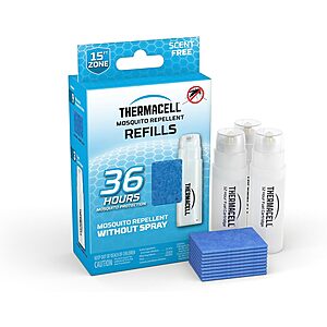 Thermacell Mosquito Repellent Refills w/ 3 Cartridges & 9 Mats $7.55 w/ S&S