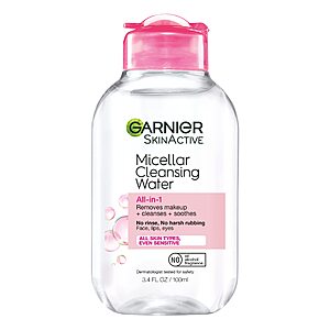 3.4-Ounce Garnier Micellar Cleansing Water Makeup Remover Facial Cleanser (Travel Size) $2.79 w/ S&S + Free Shipping w/ Prime or on $35+