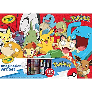115-Piece Crayola Pokémon Imagination Art Kit Set w/ Coloring Pages $16.49 + Free Shipping w/ Prime or on $35+