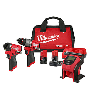Milwaukee 3497-22IN M12 FUEL 12V 3 Tool Drill/Driver/Tire Inflator Combo Kit - $199.00 at Factory Authorized Outlet
