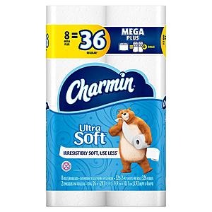Charmin Ultra-Soft 8ct Mega Plus Roll $3.53 at Home Depot B&M YMMV