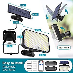 Solar Outdoor Lights with Remote Control $18.99 FS w Prime @ Amazon