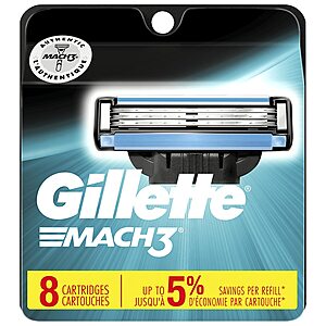 Walgreens: 8-Pack Gillette Mach3 Men's Razor Blade Refills $9 + Free Shipping