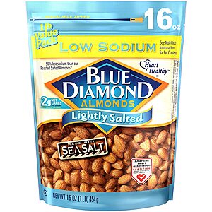 16-Oz Blue Diamond Almonds (Lightly Salted or Dark Chocolate) $4.50 w/ S&S