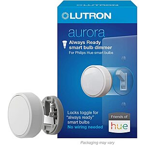 Prime Members: Lutron Aurora Smart Bulb Dimmer Switch for Philips Hue $30 & More + Free S/H