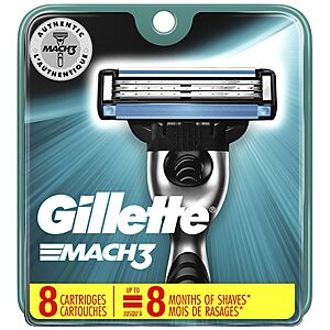 Select Walgreens Accounts: 8-Count Gillette Mach3 Men's Razor Blade Refills $9.35 + Free Pickup on $10+