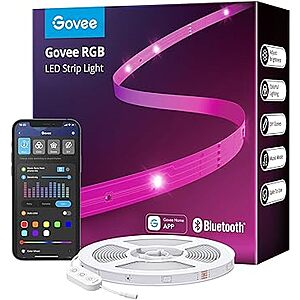 Govee Bluetooth RGB LED Light Strips: 66.5' $14, 100' $15