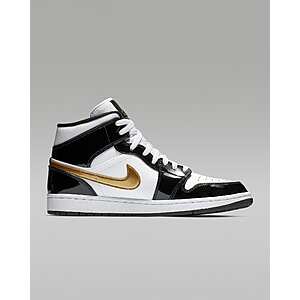 *PRICE DROP* Nike Men's Air Jordan 1 Mid SE Shoes (Black/White/Gold) $86.23 + Free Shipping