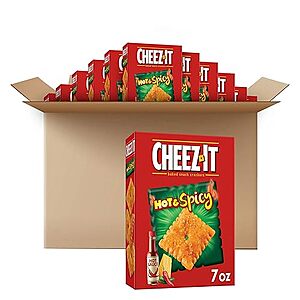 $20.27 /w S&S: Cheez-It Cheese Crackers, Hot and Spicy, 5.25lb Case (12 Boxes)