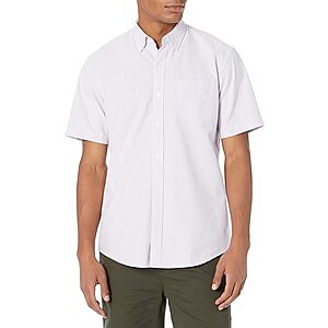 Amazon Essentials Men's Regular-Fit Short-Sleeve Pocket Oxford Shirt $8.30