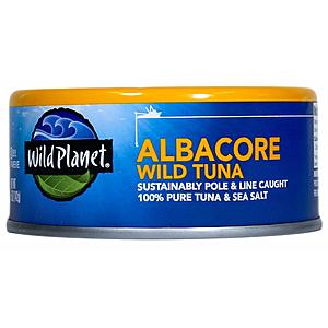 12-Count 5oz Wild Planet Albacore Wild Tuna $24 + Free Shipping