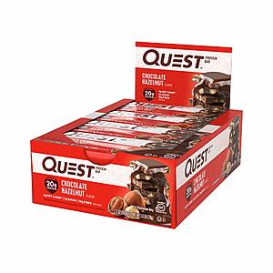 Quest Chocolate Hazelnut Protein Bar - Amazon - 12ct - $13.19