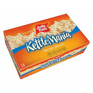 24-Pack Jolly Time KettleMania Microwave Kettle Corn Popcorn $6 + Free Store Pickup