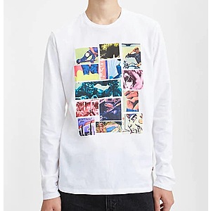 Levi's Men's Long Sleeve Graphic Tee Shirt $8.40 & More + Free S&H