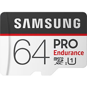 64GB Samsung Pro Endurance U1 microSDXC Memory Card w/ Adapter $15 & More + Free S&H