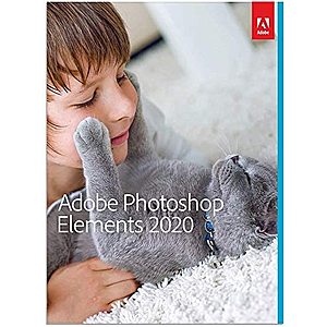 Adobe Photoshop Elements 2020 or Premiere Elements 2020, each $31.99