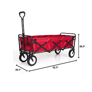 Mac Sports WTCX-201 Extended Collapsible Folding Outdoor Utility Wagon, Red at Amazon for $32 $32.15