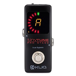 Kliq tinytune pro stage tuner pedal with true bypass switching - $39.1
