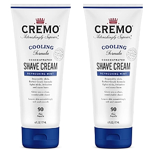 Cremo 6 oz Cooling Shave Cream, 4 for $16.82