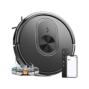Robovac+Mop: 3 in 1 Mopping Robotic Vacuum with Schedule, App/Bluetooth/Alexa, 1600Pa Max Suction, Self-Charging Robot Vacuum Cleaner, Slim, Ideal for Hard Floor, Carpet $99.99