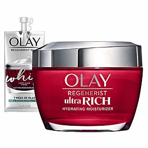 Olay Regenerist Moisturizer  + Whip Face Moisturizer Travel/Trial Size Gift Set...$12.39 @ Amazon.com with S&S and $18.00 coupon $12.38