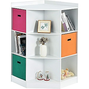 9 Cube Corner Bookcase (White) $60.29 + Free Shipping