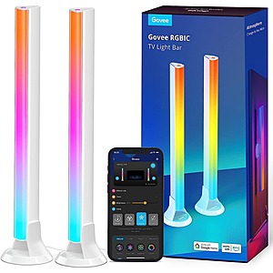 2-Pack Govee 15" Wi-Fi RGBIC Smart TV Light Bars $39 + Free Shipping