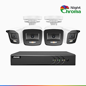 ANNKE 1080P 8CH Wired CCTV Security Camera System w/ DVR + 4 (Turret or Bullet) Camera $90 + Free Shipping