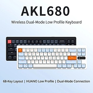 Ajazz AKL680 Wireless Low Profile Mechanical Keyboard (Red or Brown Switches) & More $23.60 + Free Shipping
