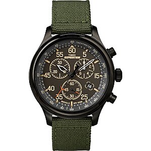 Timex Men's Expedition Field Chronograph Watch, Green/Black 43mm $48.23 w/ Free Shipping (Prime)