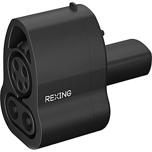 Rexing - CCS to Tesla Electric Vehicle (EV) Charger Adapter for Tesla Models S, 3, X and Y - Black $99.99