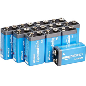 12-Pack 9V Amazon Basics Lithium High-Performance Batteries w/ 10-Yr Shelf Life $19.99