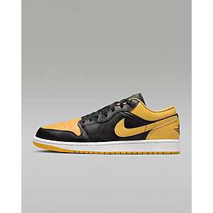 Nike Men's or Women's Air Jordan 1 Low Shoes (Black/White/Yellow Ochre) $64.80 + Free Shipping