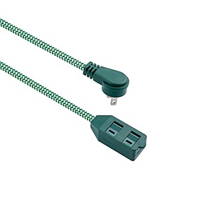 HDX 10 ft. 16-Gauge/2 Green Braided Extension Cord $1.48 at Home Depot