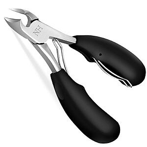 New Huing Podiatrist Toenail Clippers, Professional Thick & Ingrown Toe Nail Clippers for Men & Seniors $6.5 on Amazon