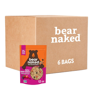 Bear Naked Granola Cereal, Breakfast Snacks, Triple Berry (6 Bags) $12.66