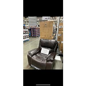 Costco In store has Barcalounger leather power recliner $399