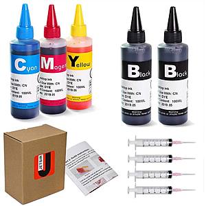 JetSir 4 Color Compatible Refill Ink kit for Canon 250 251 270 271 280 281 PG240 CL241 PG245 CL246 PG210 CL211 1200 2200 Inkjet Cartridge, CISS ect,100mlx5 bottle w/ 4 Syringe$8.99