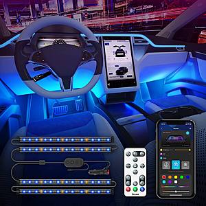 Govee Interior RGB LED Under Dash Car Lights (DC 12V) $14 & More