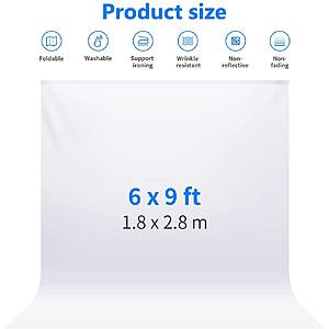 Neewer 6' x 9' Photo/Video Backdrop (White) - $12.99 + FS w/ Prime or orders $25+