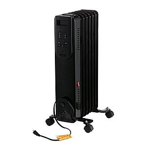 Ainfox 7-Fan Black 1500W Oil Filled Radiator Electric Space Heater for $25 + Free Shipping