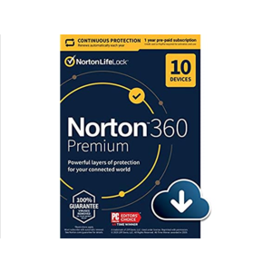 Norton 360 Premium 2022 Antivirus software for 10 Devices with Auto Renewal for $17.99 + Free Shipping w/ Prime