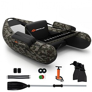 Costway Inflatable Fishing Float with Pump + Storage Pockets and Fish Ruler for $109 + Free Shipping