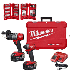 Milwaukee 2997-22TO M18 FUEL 2-Tool Combo Kit W/ 74pc SHOCKWAVE Bits for $296.27 + FREE SHIPPING