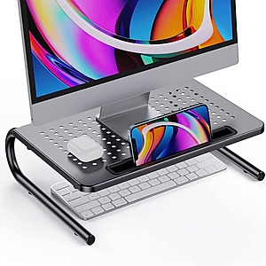 Prime Members: Loryergo Monitor or Laptop Riser Stand w/ Phone & Tablet Slot $9 + Free Shipping